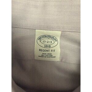 Brooks Brothers Regent Fit Men Purple Non Iron Shirt, Size 17 2/3